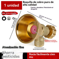 💦 Boquilla de Riego Ajustable de Latón · Pulverización Precisa