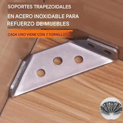 【10 soportes + 70 tornillos】 Escuadra Reforzada de Acero Inoxidable 90° – Soporte Multifunción para Reparar y Reforzar Muebles 🛠️