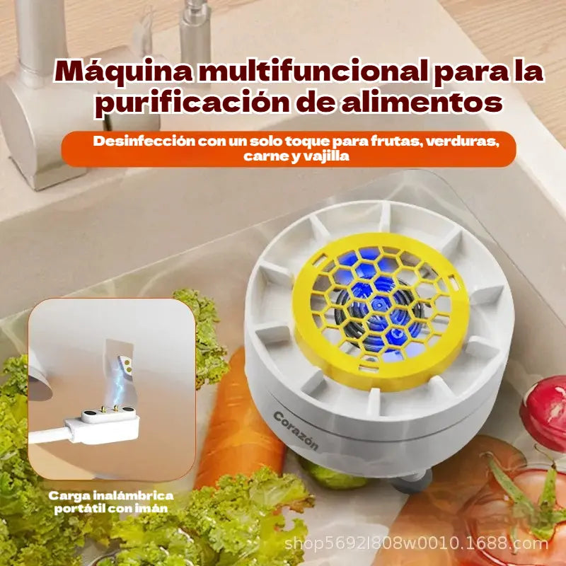 🔥Oferta por tiempo limitado, 50% de descuento🔥 Limpiador ultrasónico portátil para frutas y verduras - recargable por USB, limpia fácilmente frutas y verduras, perfecto para el hogar y los viajes🥬
