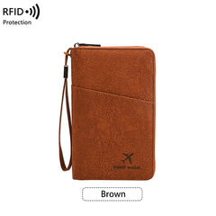 ✈️ Portapasaportes RFID de Viaje | Organizador Elegante para 4 Pasaportes y Documentos, Seguro y Práctico