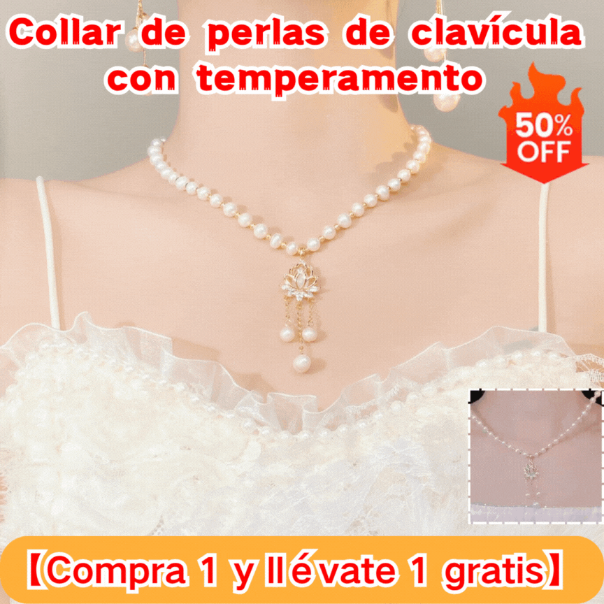 🧡Collar de perlas de clavícula con temperamento