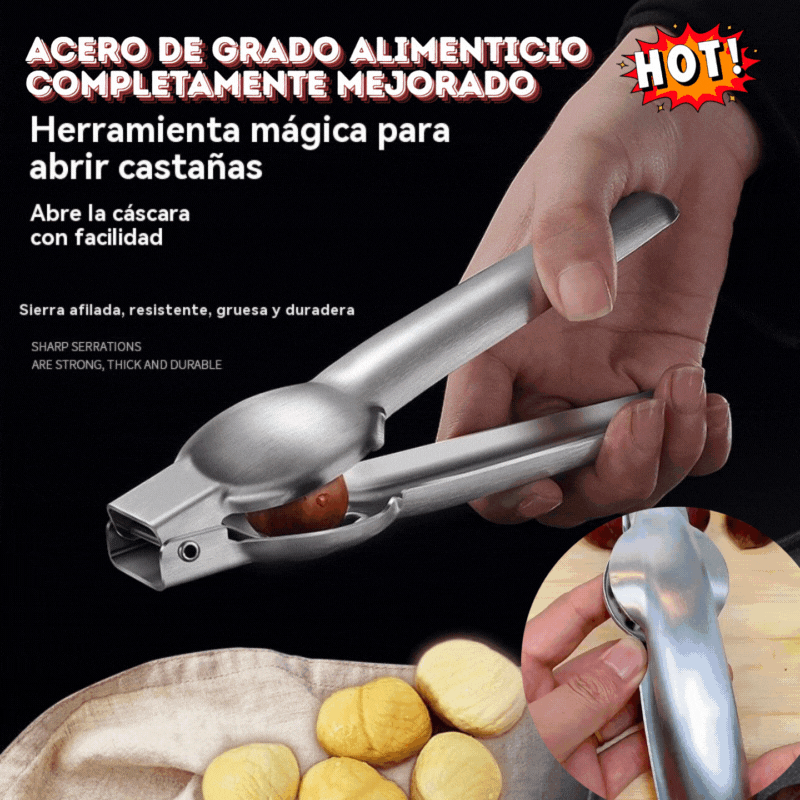 Clip de apertura de castaño para el hogar, ¡se abre fácilmente con un toque sin lastimarse las manos!💪