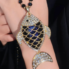 Cadena para suéter de otoño/invierno - Elegante colgante de joyería de cadena de cristal