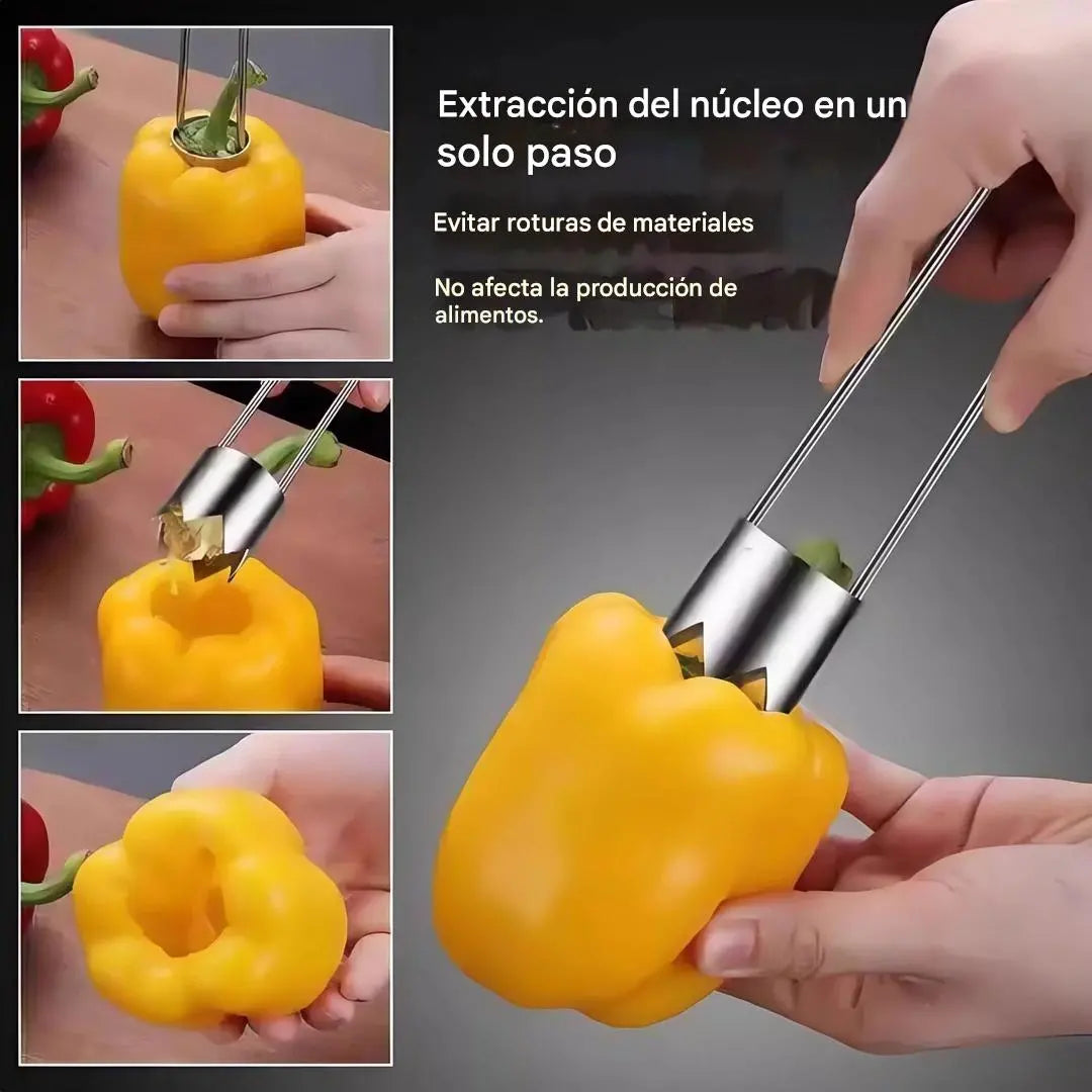 ✨【2 darab 24 euros】🍎🍐Descorazonador multifuncional de frutas y verduras, material de grado alimenticio para descorazonador de calabaza amarga y manzana, electrodoméstico de cocina.