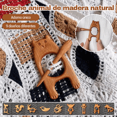 3 artículos 25 euro🎁Broche de madera con forma de animal para regalar