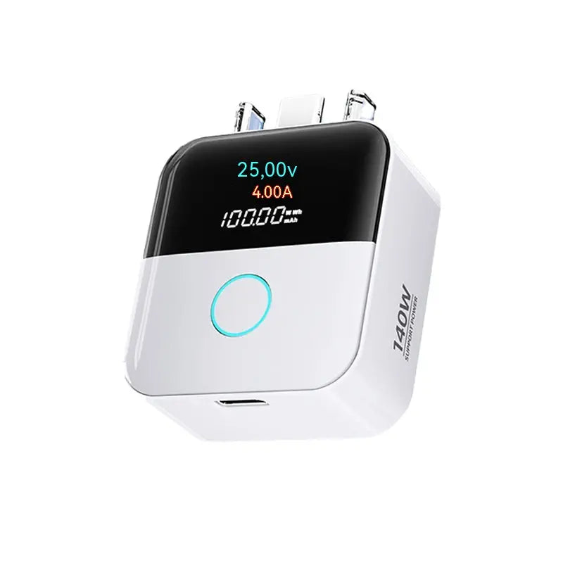 🔋 Cargador USB-C Inteligente de 140 W con Pantalla LED – ¡Carga Rápida y Control Inteligente!