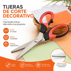 ✂️ Tijeras Dentadas Multiusos de Corte en Zigzag – Para Tela, Papel y Manualidades 🧵