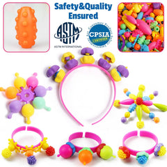 【🔥320 piezas】Juguete educativo de cuentas de arte pop versátil para niños, pulseras y collares hechos a mano con hilo de cuentas.