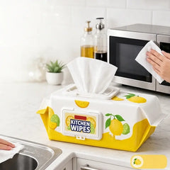 🍋 Večnamenski vlažni robčki za kuhinjo | Enostavno čiščenje hladilnika in doma ✨