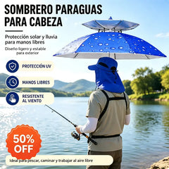 🤩Sombrero paraguas plegable con protección UV