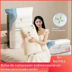 🧳 5 artículos por solo 31 € 💨 Bolsas de almacenamiento al vacío grandes y flexibles: No necesitan bomba de aire, son a prueba de fugas, ideales para ahorrar espacio en tu maleta y en casa ✈️
