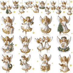 12 piezas👼 Colgante de Ángel Navideño para una Decoración Cálida y Encantadora