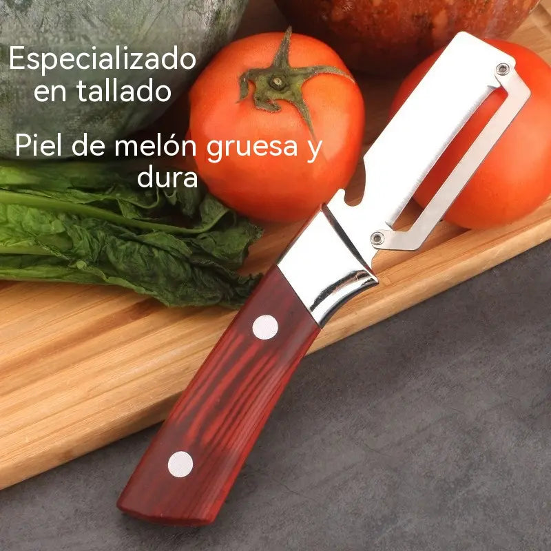 🔥2 artículos por 22 euros 🔥Pelador de Cocina 2 en 1 con Cuchillas de Acero y Abrebotellas 🥕🔪