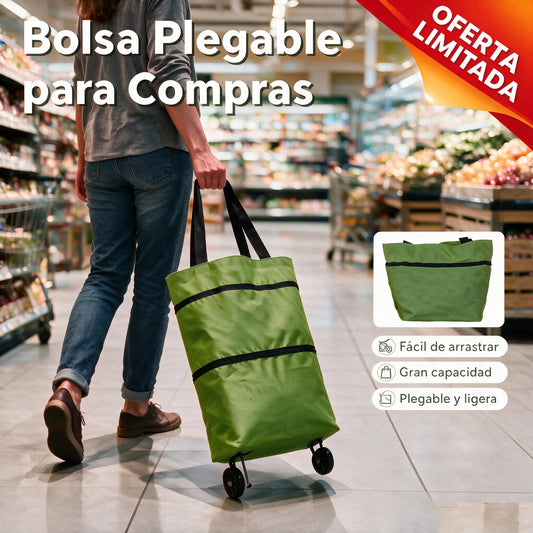 ✨🛍️Bolsa de compras plegable y portátil 2 en 1