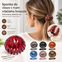 🎀 【7 položiek】Nová sponka do vlasov v tvare vtáčieho hniezda: Bezpečne drží vysoké copy a elegantné drdoly a okamžite osvieži váš vzhľad.