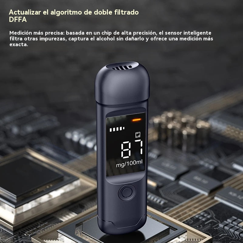 🍷 Medidor de alcohol portátil de alta precisión – Mide tu nivel antes de conducir
