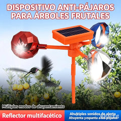 🐦☀️ Ahuyentador Solar de Aves · Protección con Sonido y Luz 360°