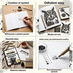 🎨🔢 Vybarvování podle čísel – 100 monochromatických záhad ve vysokém rozlišení 🖤📘