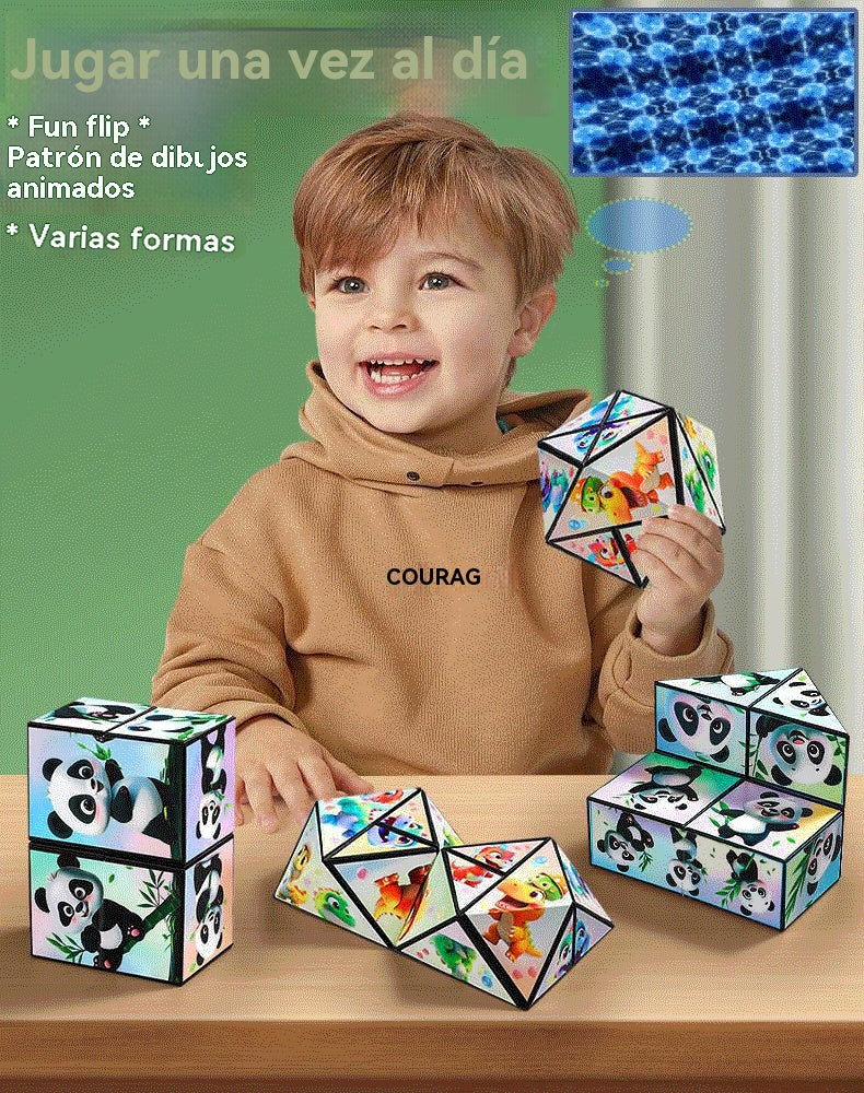 🔥【Compra 3, llévate 3 gratis】Cubo de Rubik con deformación geométrica, rompecabezas 3D, bloques de construcción🧩Precio medio desde 5 euros
