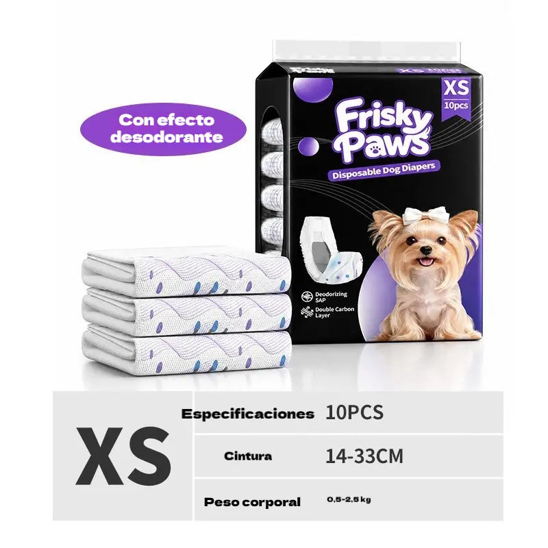 🐶💧 Pañales desechables para mascotas: súper absorbentes, transpirables y cómodos, mantienen a tu perro o gato seco y feliz 🐱✨