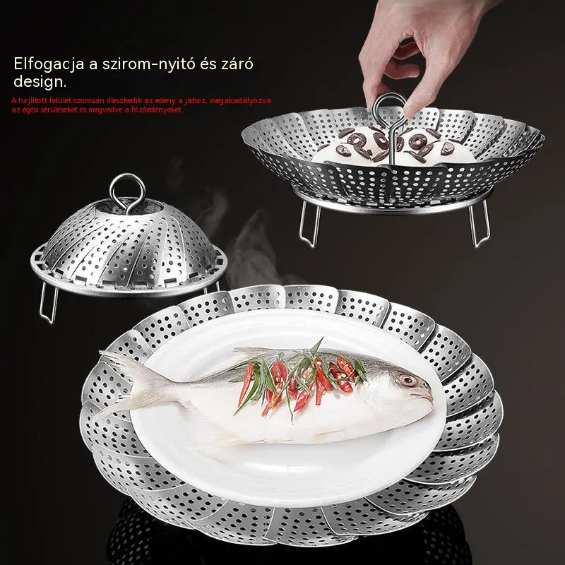 🥳50% KEDVEZMÉNY♨️🍲Kihúzható rozsdamentes acél gőzölő