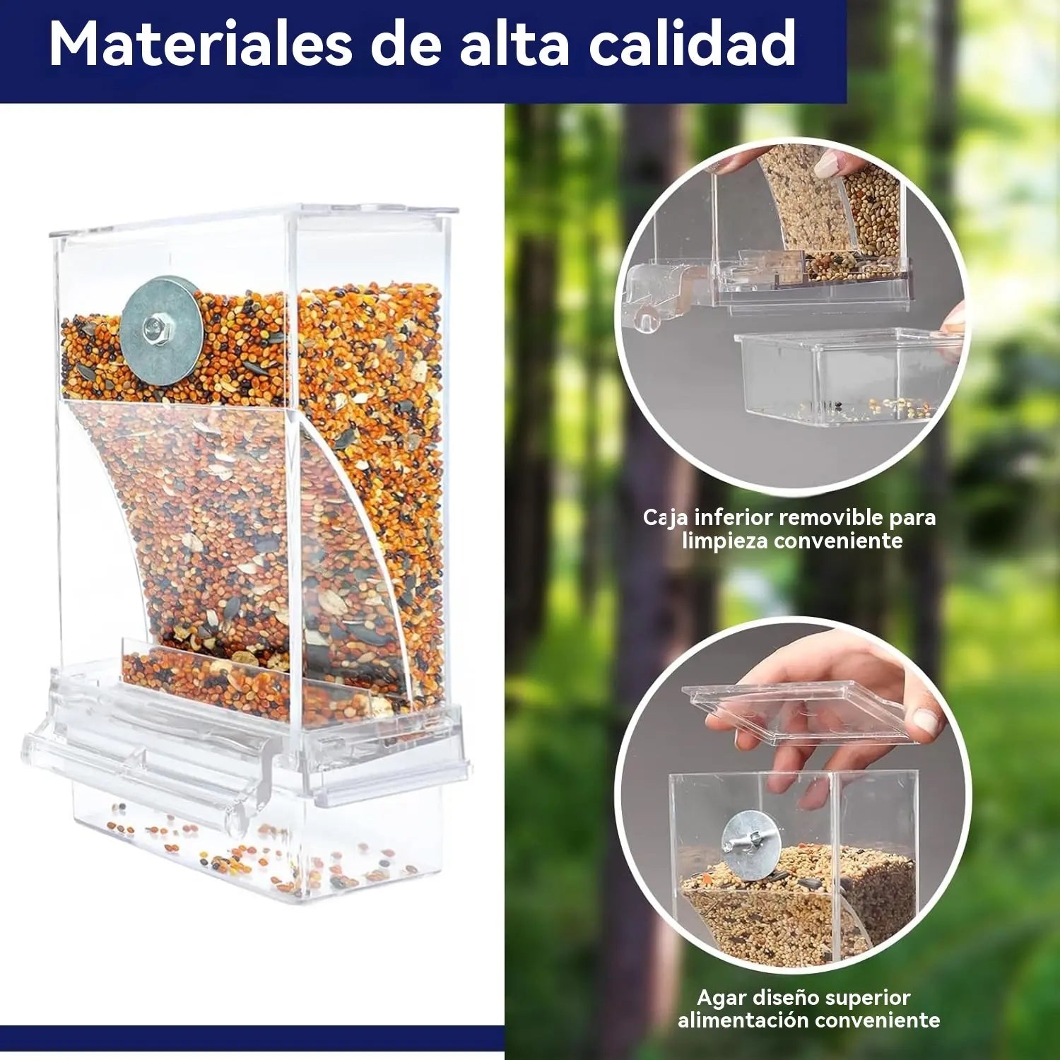 🐦 Comedero Automático para Pájaros｜Mantén la Comida Ordenada y A tus Aves Siempre Alimentadas