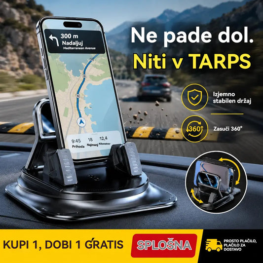 🔥【50 % POPUSTA】🚗 Varno in pametno: Vrhunsko držalo za telefon v avtomobilu 2 v 1! 🚗