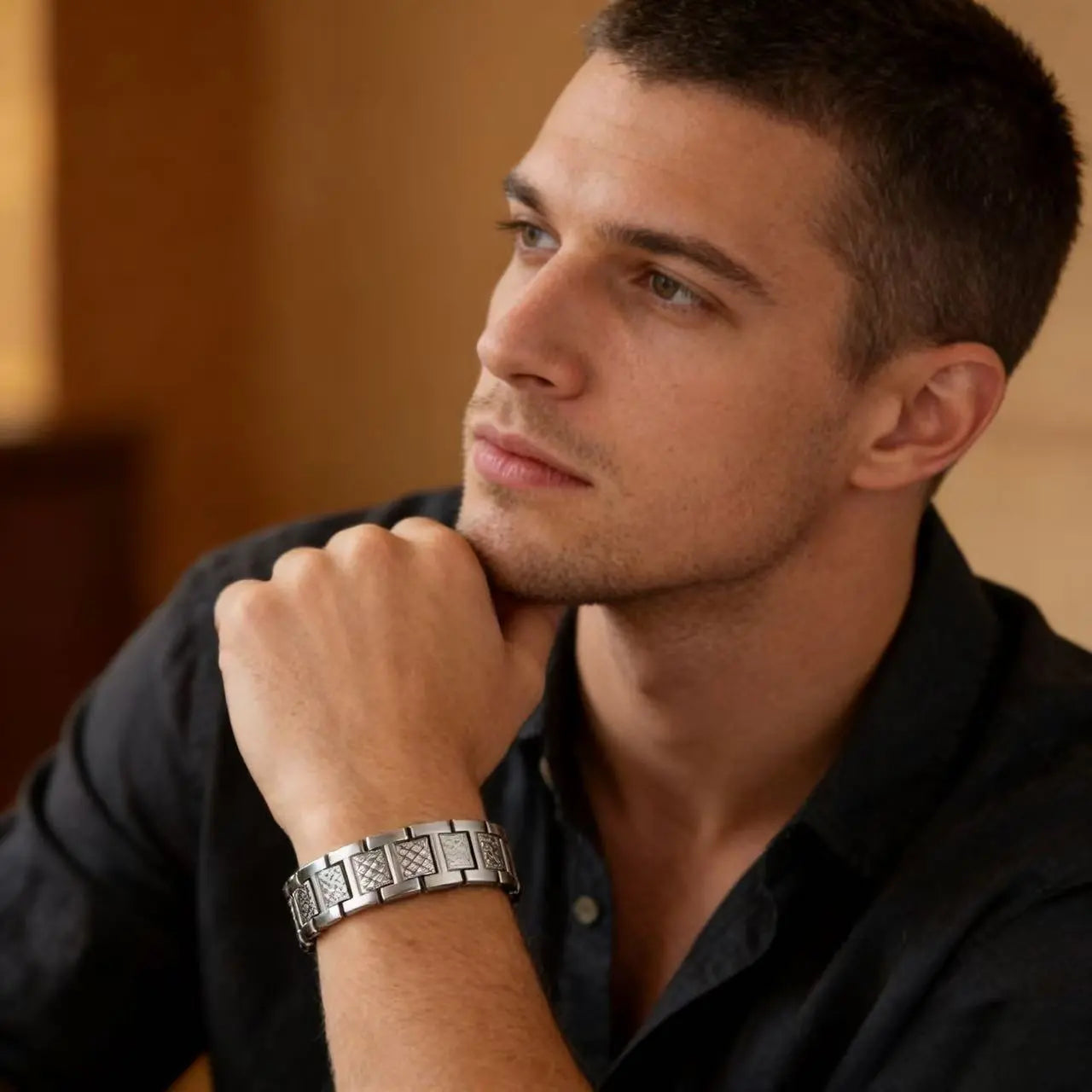 🐊 Pulsera de Acero Inoxidable para Hombre｜Diseño Cocodrilo Elegante, Accesorio Masculino con Estilo Único
