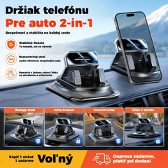 🔥【50% ZĽAVA】🚗 Bezpečný a inteligentný: Dokonalý držiak na telefón do auta 2 v 1! 🚗