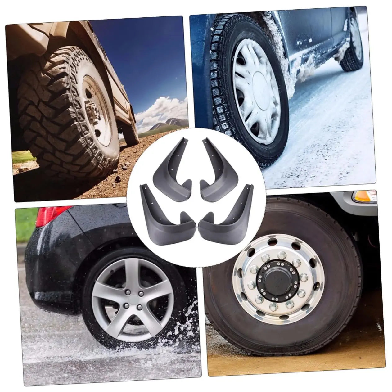 🔥【Estilo universal 4 piezas】Guardabarros para neumáticos de automóvil, protectores contra salpicaduras