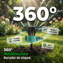 🌿 Aspersor de Jardín 360° Ajustable | Riego Fácil y Preciso para Plantas y Césped 💧
