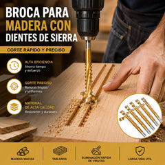 🛠️6 piezas por 27 euros ✨ Juego de brocas helicoidales: recubiertas de titanio, dentadas, aptas para múltiples materiales 🔩