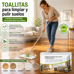 🏠🔥【3 paquetes por 24 euros】Las toallitas limpiadoras para suelos tienen propiedades quitamanchas y abrillantadoras.
