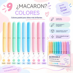 🖊️ ¡50% de descuento! Bolígrafos de tinta borrable: 9 colores vibrantes, escritura fluida, diseño retráctil. Incluye una caja de almacenamiento, ¡ideal para tomar notas y escribir en un diario! ✨🌈
