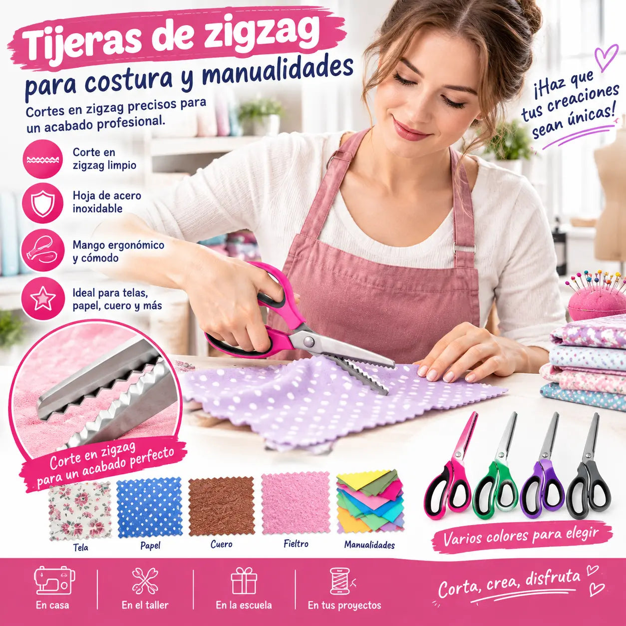 ✂️🧵Tijeras multifuncionales para manualidades, ¡crea encajes exquisitos fácilmente!