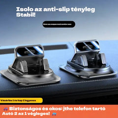 🔥【50% KEDVEZMÉNY】🚗 Biztonságos és okos: A tökéletes 2 az 1-ben autós telefontartó! 🚗