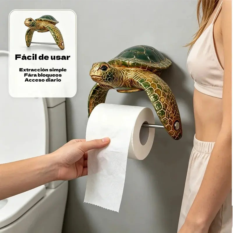🐢🧻 Servilletero de pared retro con diseño de tortuga marina en 3D