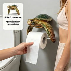 🐢🧻 Servilletero de pared retro con diseño de tortuga marina en 3D