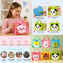 🧸🎨Kit de manualidades para niños: ¡Haz tu propia bolsa de peluche!