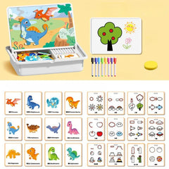 🧒🧩Rompecabezas magnéticos, juguete de viaje, de doble cara, para niños, preescolares, educativos, para aprender
