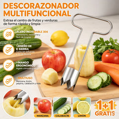 ✨【2 darab 24 euros】🍎🍐Descorazonador multifuncional de frutas y verduras, material de grado alimenticio para descorazonador de calabaza amarga y manzana, electrodoméstico de cocina.
