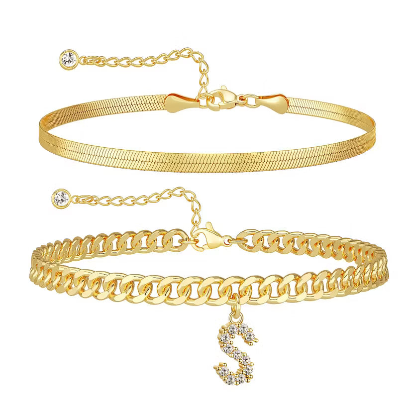 📿✨ Collar con inicial: ¡resistente al agua, hipoalergénico, regalo perfecto!