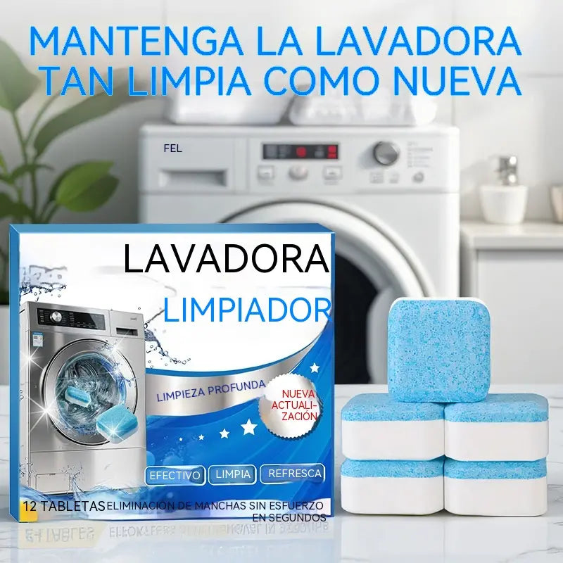 🫧 Pastillas Limpiadoras para Lavadora – Eliminan Suciedad y Cal, 12 Unidades