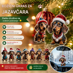 🎄【9 komada】🐕 Ukrasi za božićno drvce u obliku štenaca