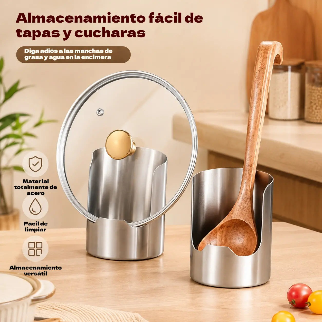 ⏰🔥 ¡50% de descuento por tiempo limitado! 🥄 Organizador multifuncional de utensilios de cocina: mantén todo organizado y al alcance de la mano ✨🏠