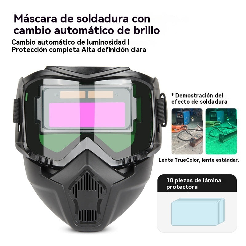 🔥😎Protector facial desmontable con atenuación totalmente automática
