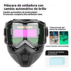 🔥😎Protector facial desmontable con atenuación totalmente automática