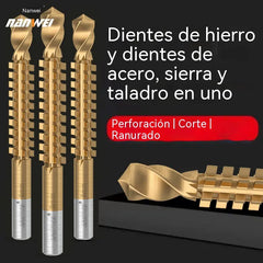 🛠️6 piezas por 27 euros ✨ Juego de brocas helicoidales: recubiertas de titanio, dentadas, aptas para múltiples materiales 🔩