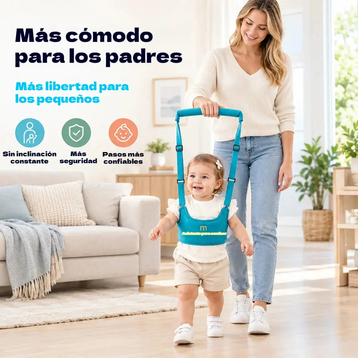 Arnés de paseo para bebés 2 en 1: transpirable, ergonómico y con protección anticaídas 👶🚼