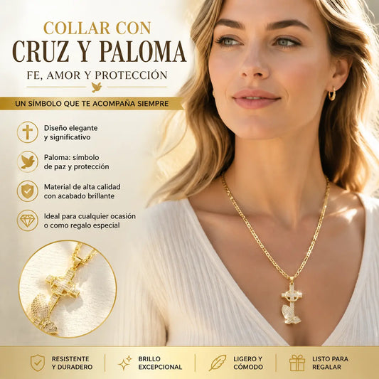 🎀💖Collar largo de diamantes en forma de cruz